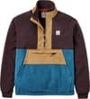 Woodland Hoodless 2.0 1/2 Zip Recycled Polar Fleece Espresso Tidal Blue  + Passenger