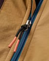 Passenger + Woodland Hoodless 2.0 1/2 Zip Recycled Polar Fleece Espresso Tidal Blue  - 7
