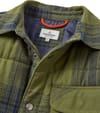 Passenger + Taranaki Quilted Overshirt Navy Khaki Check - 6