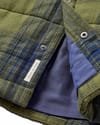 Passenger + Taranaki Quilted Overshirt Navy Khaki Check - 7