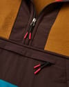 Passenger + Woodland Hooded 1/2 Zip Polartec® Fleece Caramel Blue Steel