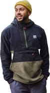 Passenger + Woodland Hooded 1/2 Zip Polartec® Fleece Black Khaki