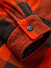 Passenger + Firelight Sherpa Lined Overshirt Dark Rust Buffalo Check