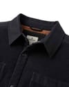 Passenger + Kodiak Sherpa Lined Cord Overshirt Faded Black