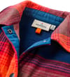 Passenger + East Polar Fleece Shirt W Rich Navy Red Ochre Check