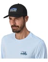 Patagonia + P-6 Logo Trucker Hat Black - 3