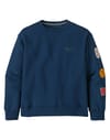 W's Clean Climb Badges Uprisal Crew Sweatshirt Tidepool Blue + Patagonia
