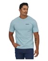Patagonia + M's P-6 Mission Organic T-Shirt Fin Blue