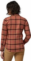 Patagonia + W's L/S Organic Cotton MW Fjord Flannel Shirt Vista Burl Red - 3