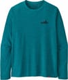 Patagonia + M's L/S Cap Cool Daily Graphic Shirt 73 Skyline Belay Blue X-Dye