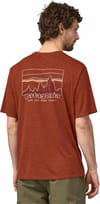 Patagonia + M's Cap Cool Daily Graphic Shirt 73 Skyline Burl Red X-Dye - 5