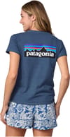 Patagonia + W's P-6 Logo Responsibili-Tee Utility Blue - 5
