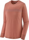 W's L/S Cap Cool Merino Blend Graphic Shirt Terra Pink + Patagonia