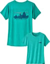 W's Cap Cool Daily Graphic Shirt 73 Skyline Subtidal Blue X-Dye + Patagonia