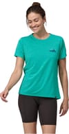 Patagonia + W's Cap Cool Daily Graphic Shirt 73 Skyline Subtidal Blue X-Dye - 4