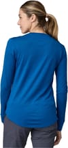 Patagonia + W's L/S Cap Cool Merino Blend Graphic Shirt Fitz Roy Strt Endls Blue - 3