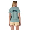 Patagonia + W's Cap Cool Daily Graphic Shirt - Waters Boardshort Logo: Thermal Blue X-Dye - 5