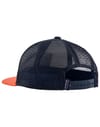 Patagonia + K's Trucker Hat Ridge Rise Stripe: Coho Coral