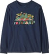 K's L/S Graphic T-Shirt Fitz Roy Foliage: New Navy + Patagonia