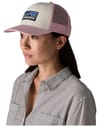 Patagonia + P-6 Logo Trucker Hat White w/Quiet Violet