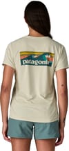 Patagonia + W's Cap Cool Daily Shirt Boardshort Logo Aquatic Blue Light X-Dye - 4