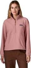 Patagonia + W's Micro D 1/2 Zip Fleece P/O Fuzzy Mauve