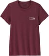 W's Cap Cool Trail Shirt - Stratapeaks Berry Fig + Patagonia
