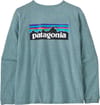 W's L/S P-6 Logo Responsibili-Tee Blue Sage + Patagonia