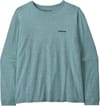 Patagonia + W's L/S P-6 Logo Responsibili-Tee Blue Sage