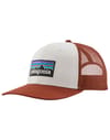 P-6 Logo Trucker Hat White w/Rusty Red + Patagonia