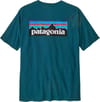 Patagonia + M's P-6 Logo Responsibili-Tee Glacial Blue - 3