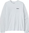Patagonia + M's L/S P-6 Logo Responsibili-Tee Fiber White