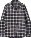 W's LW Fjord Flannel Shirt Evergreen Fjord Smolder Blue + Patagonia