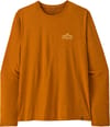 Patagonia + M's L/S Cap Cool Daily Shirt - Cloud Crag Cinnamon Brown Dark X-Dye