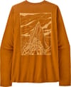 Patagonia + M's L/S Cap Cool Daily Shirt - Cloud Crag Cinnamon Brown Dark X-Dye - 3