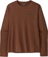 Patagonia + M's L/S Cap Cool Daily Shirt - Boardshort Logo Berm Brown Light X-Dye