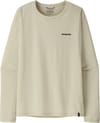 Patagonia + W's L/S Cap Cool Daily Shirt - Boardshort Logo Dyno White