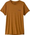 Patagonia + W's Cap Cool Daily Shirt - Boardshort Logo Cinnamon Brown Dark X-Dye