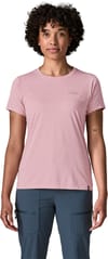 Patagonia + W's Cap Cool Daily Shirt - P-6 Cosmos Fuzzy Mauve Light X-Dye - 4