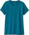 Patagonia + W's Cap Cool Daily Shirt - P-6 Cosmos Glacial Blue Light X-Dye