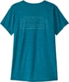 W's Cap Cool Daily Shirt - P-6 Cosmos Glacial Blue Light X-Dye + Patagonia