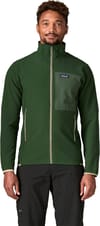 Patagonia + M's R2 TechFace Jkt Treeline Green