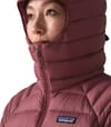 Patagonia + W's Down Sweater Hoody Dark Ruby - 6