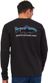 Patagonia + M's L/S Home Water Trout Responsibili-Tee Black - 5