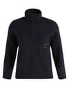W Fleece Snap T Neck Black + Peak Performance
