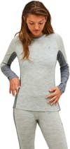 Peak Performance + W Magic Crew Baselayer Med Grey Melange - 3