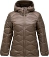 W Helium Down Hood Jacket Terrain Tan + Peak Performance