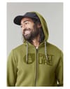 Picture Organic Clothing + Basement Flock Zip Hoodie Army Green - 5