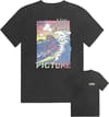 Tsunami Tee Black Washed + Picture Organic Clothing