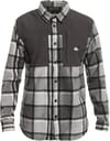 North Seas M Shirt Gray Violet Checks + Quiksilver